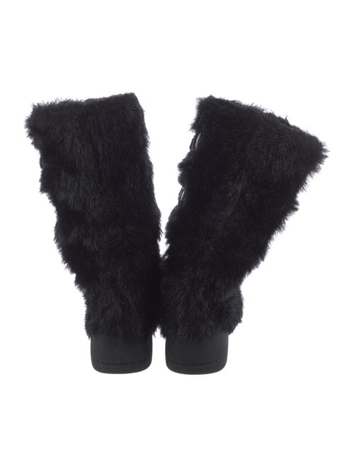 Marc by Marc Jacobs Faux Fur Striped Lace-Up Boots