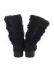 Marc by Marc Jacobs Faux Fur Striped Lace-Up Boots