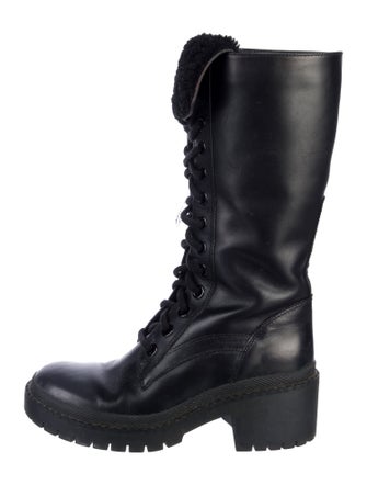 Marc by Marc Jacobs Leather Combat Boots