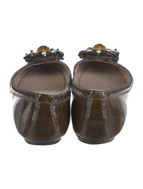 Marc by Marc Jacobs Patent Leather Crystal Embellishments Flats