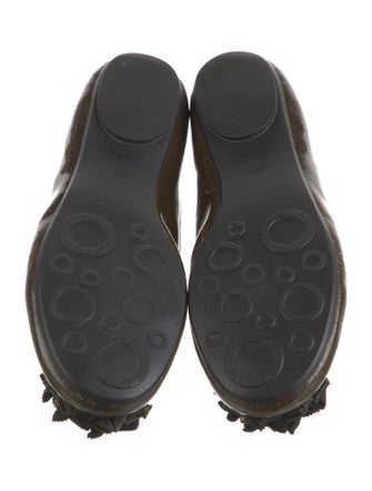 Marc by Marc Jacobs Patent Leather Crystal Embellishments Flats