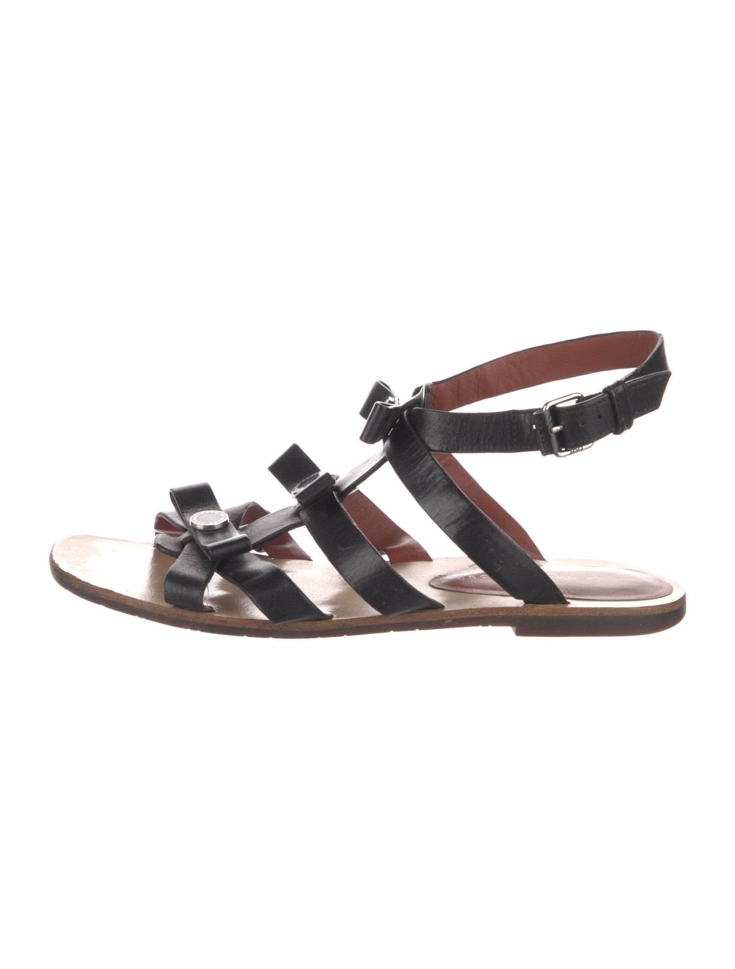 Marc by Marc Jacobs Leather Bow Accents T-Strap Sandals