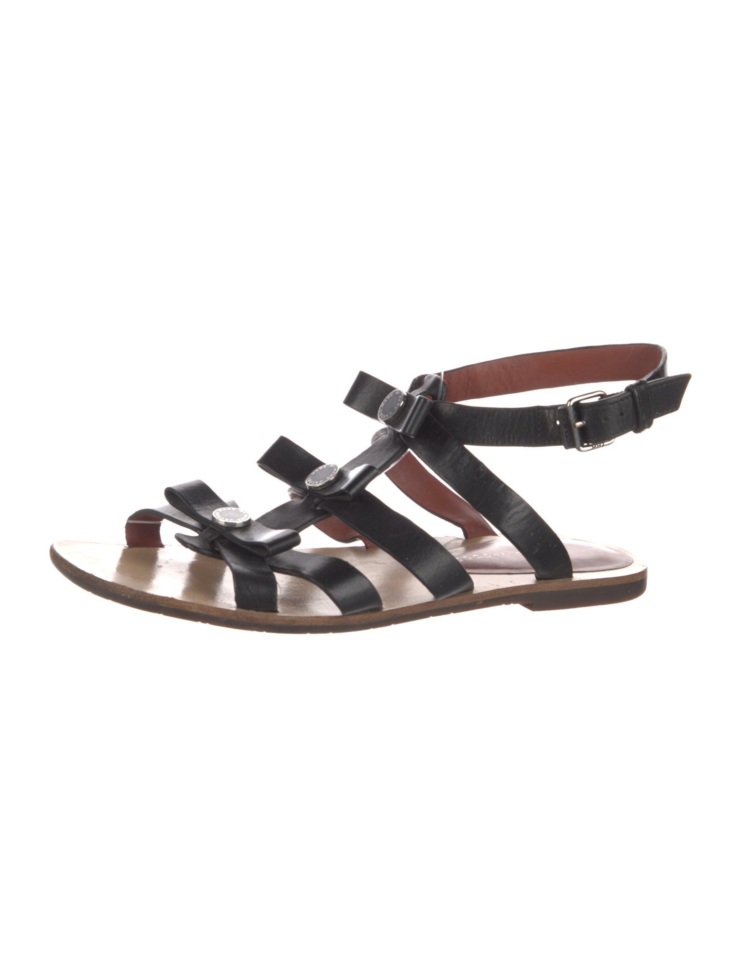 Marc by Marc Jacobs Leather Bow Accents T-Strap Sandals
