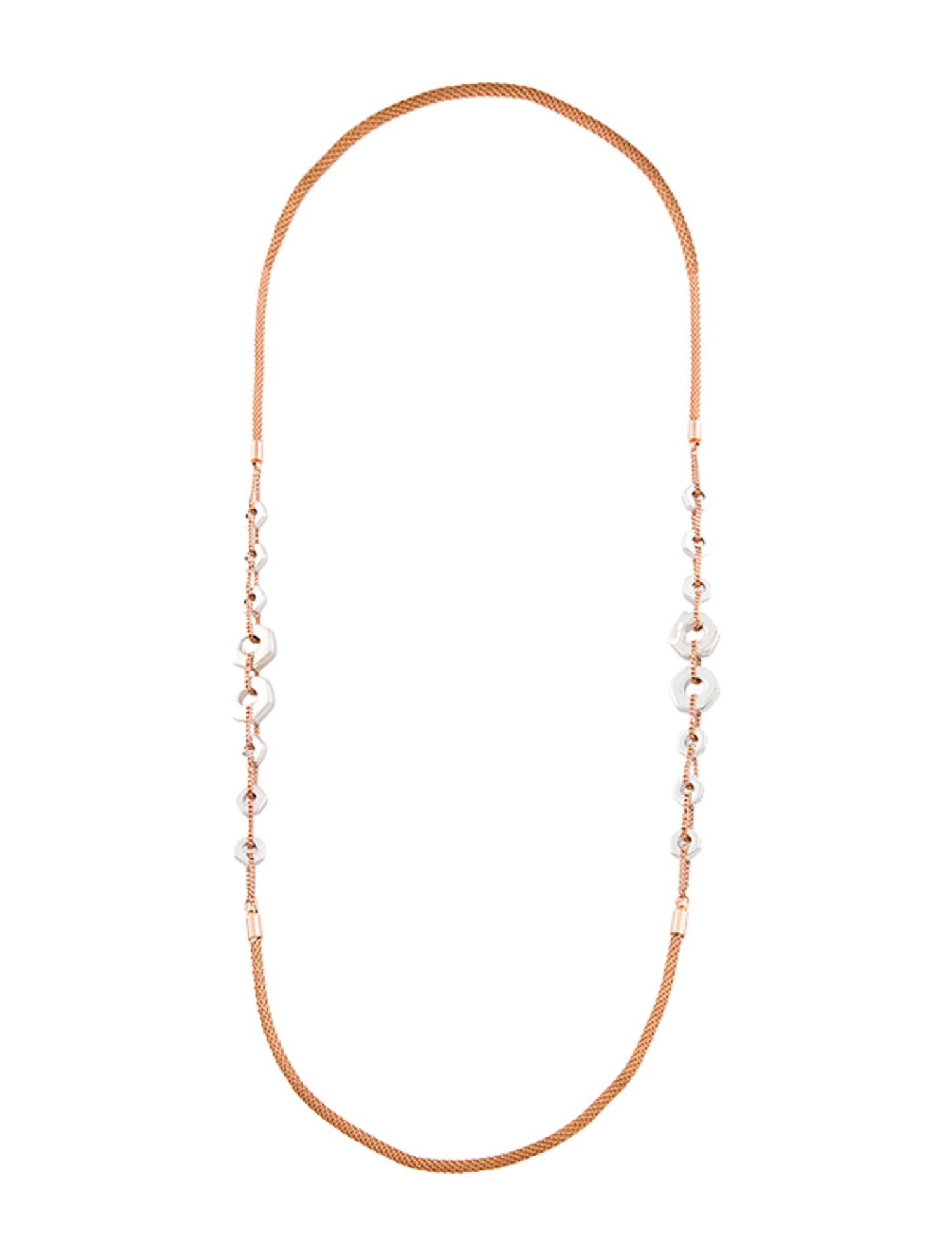 Marc by Marc Jacobs Two Tone Bolts & Chain Station Necklace