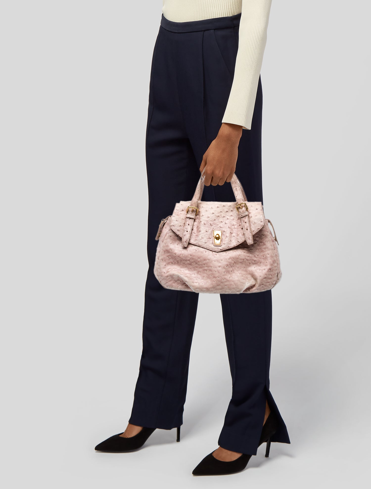 Marc by Marc Jacobs Ostrich Top Handle Bag