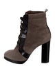 Marc by Marc Jacobs Suede Colorblock Pattern Lace-Up Boots