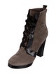 Marc by Marc Jacobs Suede Colorblock Pattern Lace-Up Boots