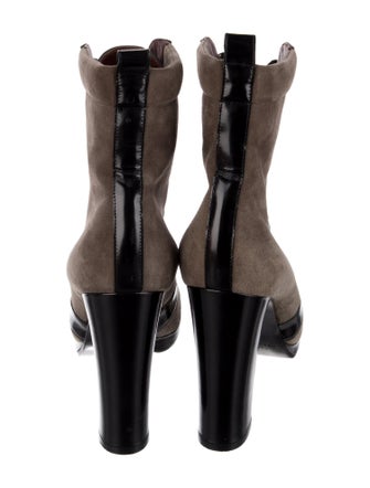 Marc by Marc Jacobs Suede Colorblock Pattern Lace-Up Boots