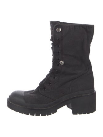 Marc by Marc Jacobs Canvas Combat Boots