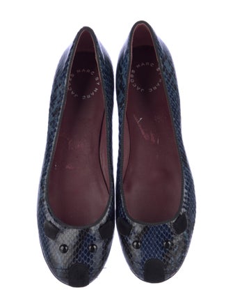 Marc by Marc Jacobs Leather Animal Print Ballet Flats