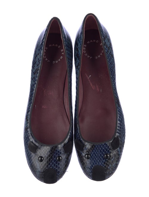 Marc by Marc Jacobs Leather Animal Print Ballet Flats