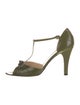 Marc by Marc Jacobs Leather Pleated Accents T-Strap Sandals