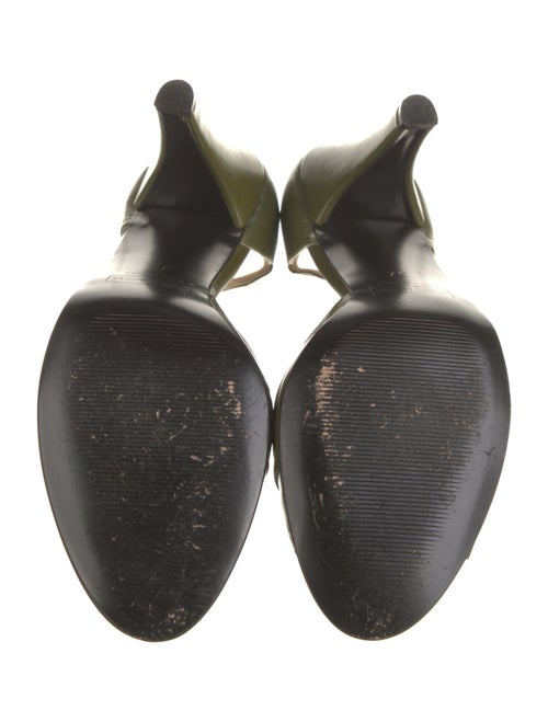 Marc by Marc Jacobs Leather Pleated Accents T-Strap Sandals