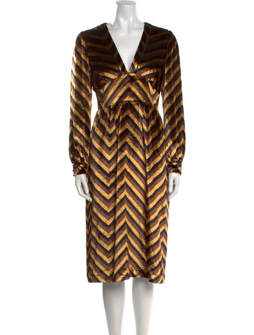 Marc by Marc Jacobs Striped Midi Length Dress