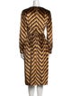 Marc by Marc Jacobs Striped Midi Length Dress