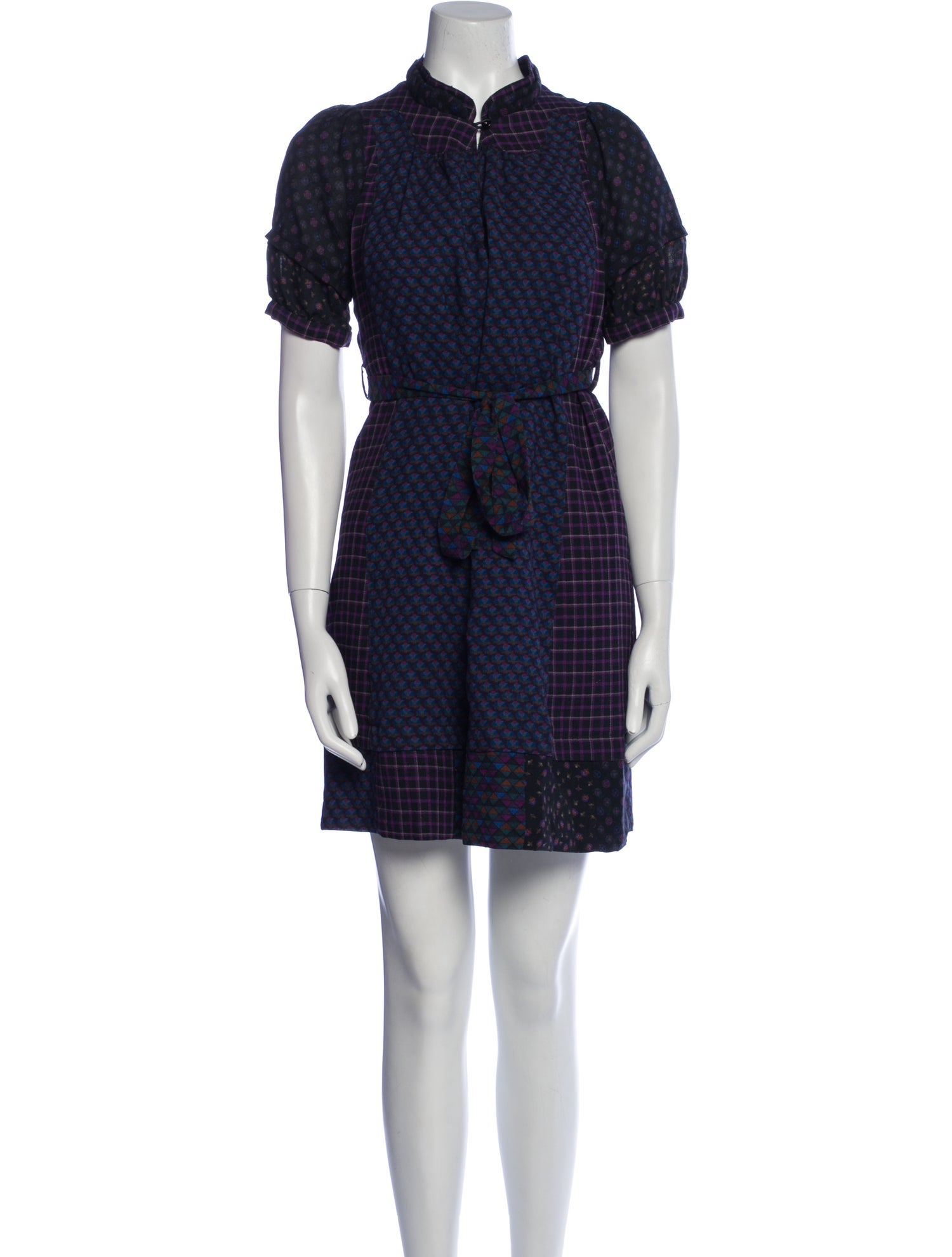 Marc by Marc Jacobs Plaid Print Mini Dress