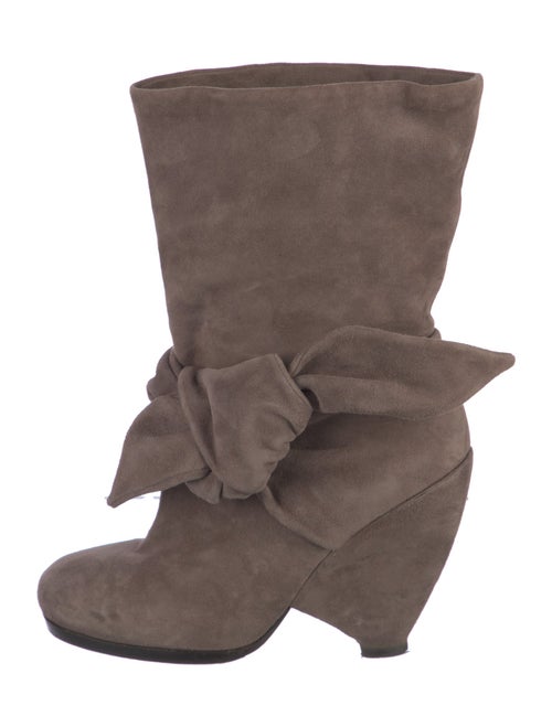 Marc by Marc Jacobs Suede Bow Accents Slouch Boots