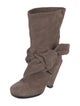 Marc by Marc Jacobs Suede Bow Accents Slouch Boots