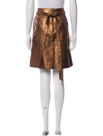Marc by Marc Jacobs Leather Knee-Length Skirt