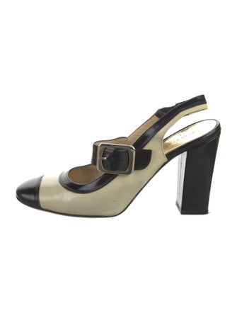 Marc by Marc Jacobs Leather Colorblock Pattern Slingback Pumps