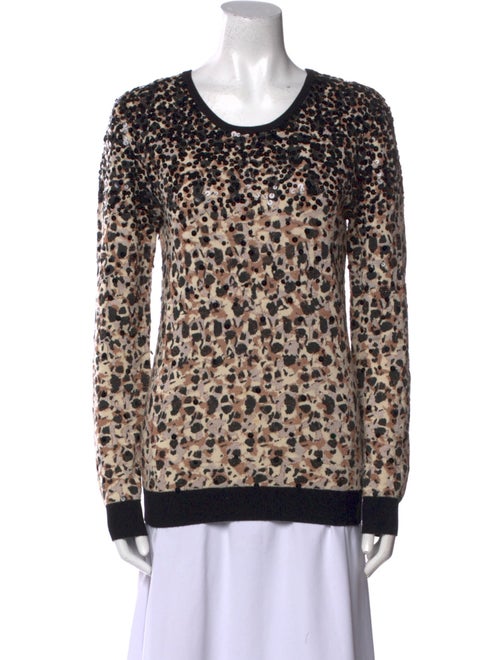 Marc by Marc Jacobs Animal Print Crew Neck Sweater