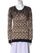 Marc by Marc Jacobs Animal Print Crew Neck Sweater