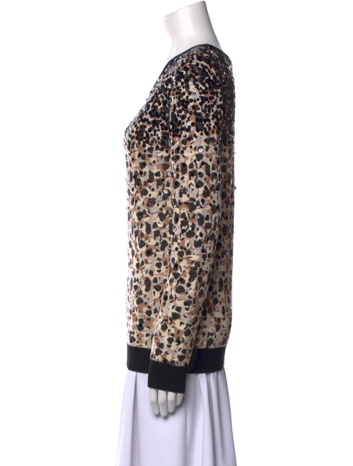 Marc by Marc Jacobs Animal Print Crew Neck Sweater