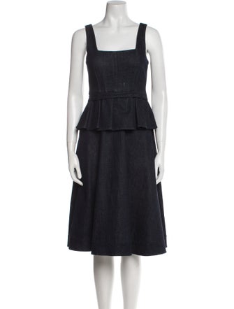 Marc by Marc Jacobs Square Neckline Midi Length Dress