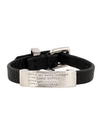 Marc by Marc Jacobs Leather ID Wrap Bracelet