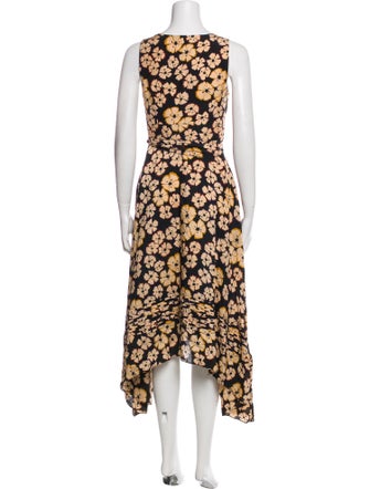Marc by Marc Jacobs Floral Print Midi Length Dress