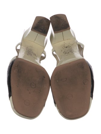 Marc by Marc Jacobs Leather Colorblock Pattern Slingback Pumps