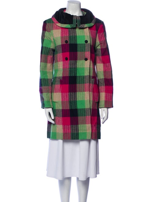 Marc by Marc Jacobs Wool Plaid Print Coat