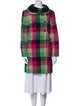 Marc by Marc Jacobs Wool Plaid Print Coat