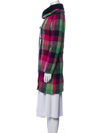 Marc by Marc Jacobs Wool Plaid Print Coat