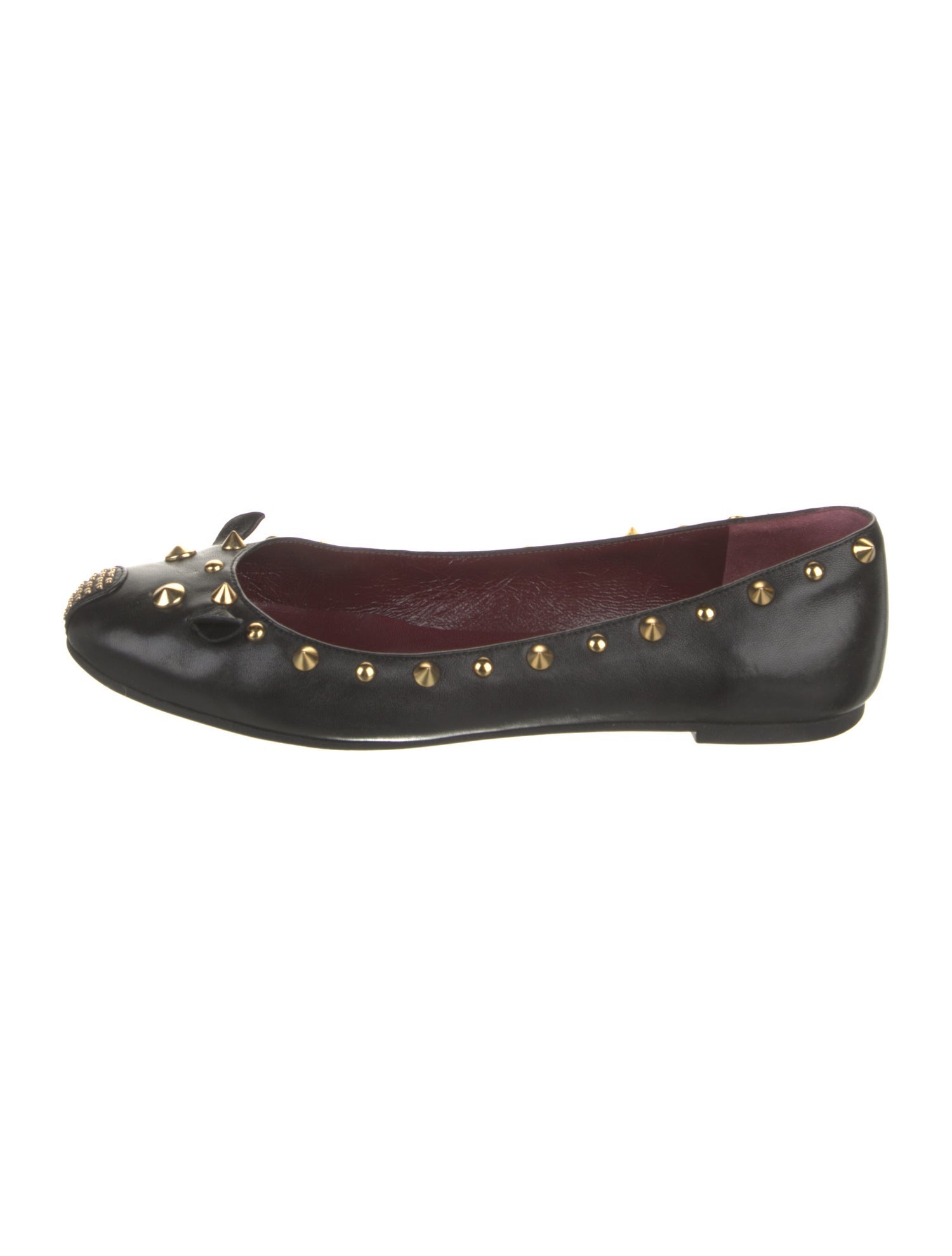 Marc by Marc Jacobs Leather Studded Accents Ballet Flats