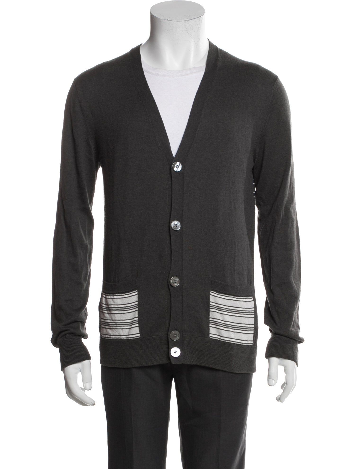 Marc by Marc Jacobs Striped V-Neck Cardigan