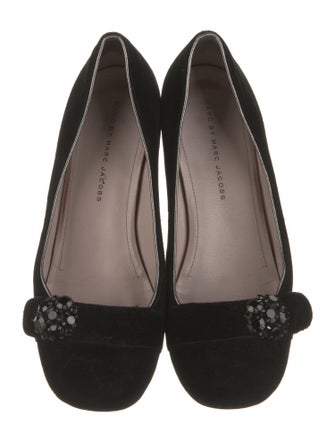 Marc by Marc Jacobs Suede Crystal Embellishments Pumps