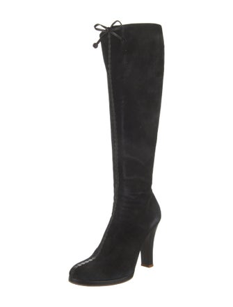 Marc Jacobs Suede Bow Accents Boots