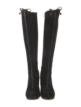 Marc Jacobs Suede Bow Accents Boots