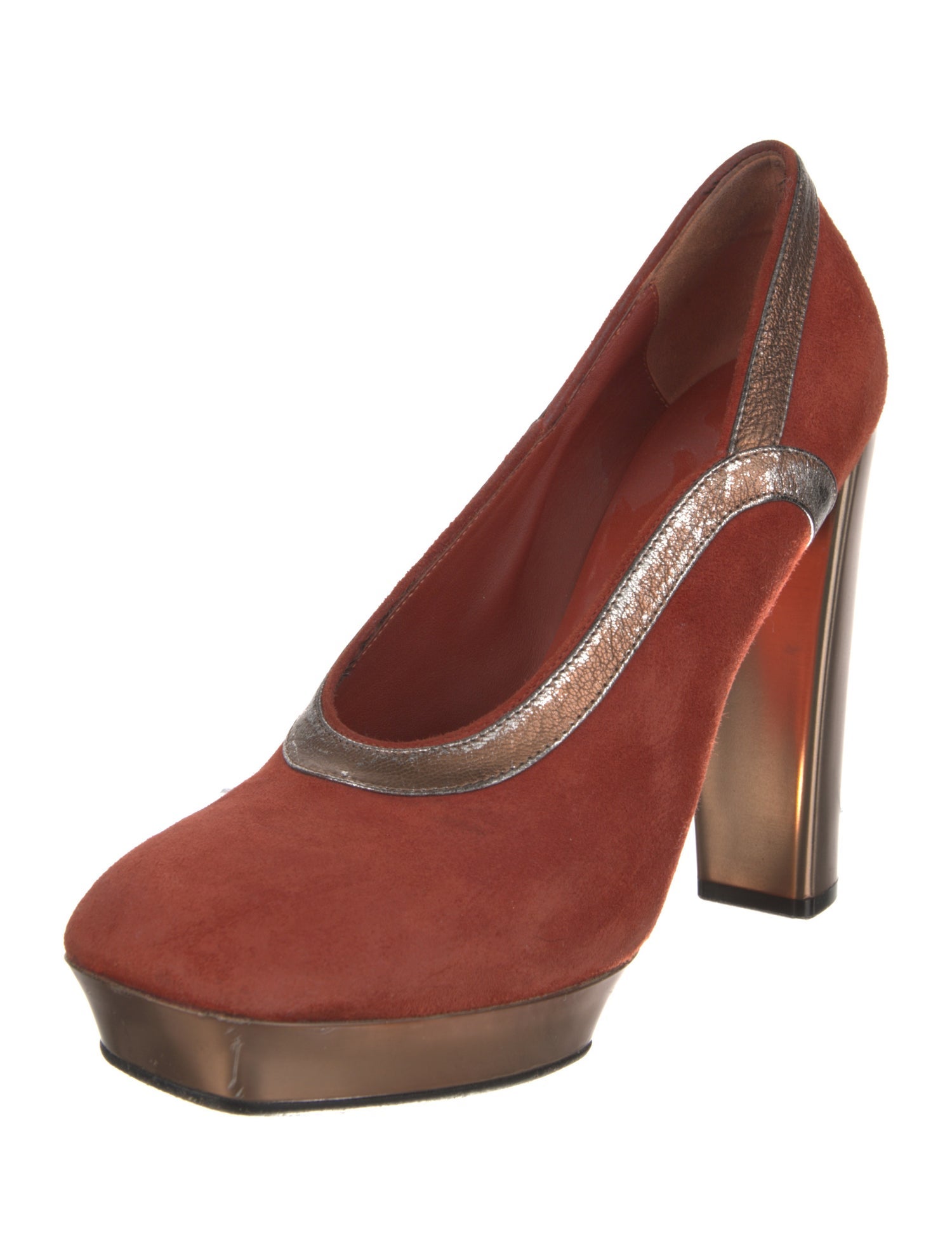 Marc by Marc Jacobs Suede Colorblock Pattern Pumps