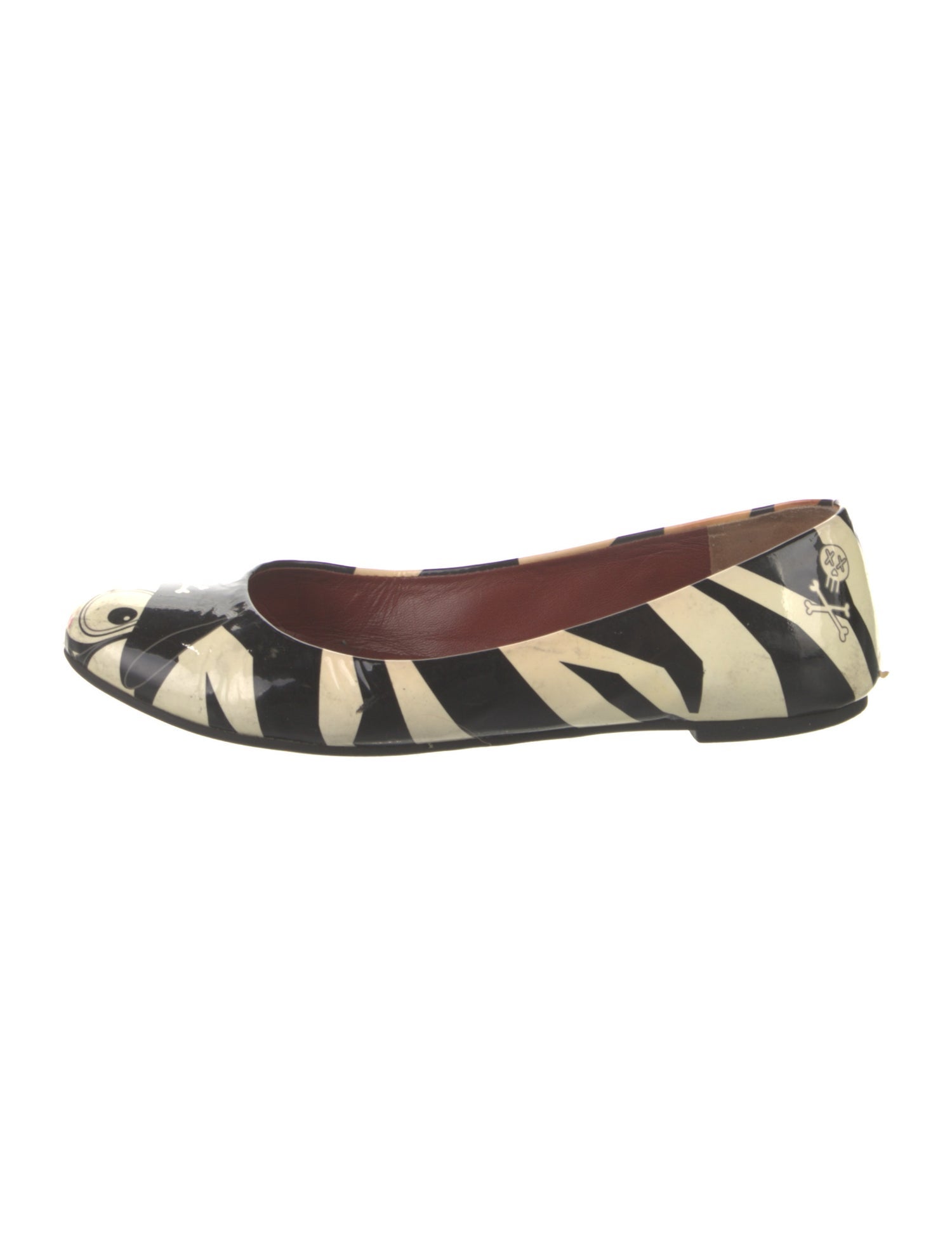 Marc by Marc Jacobs Patent Leather Printed Ballet Flats