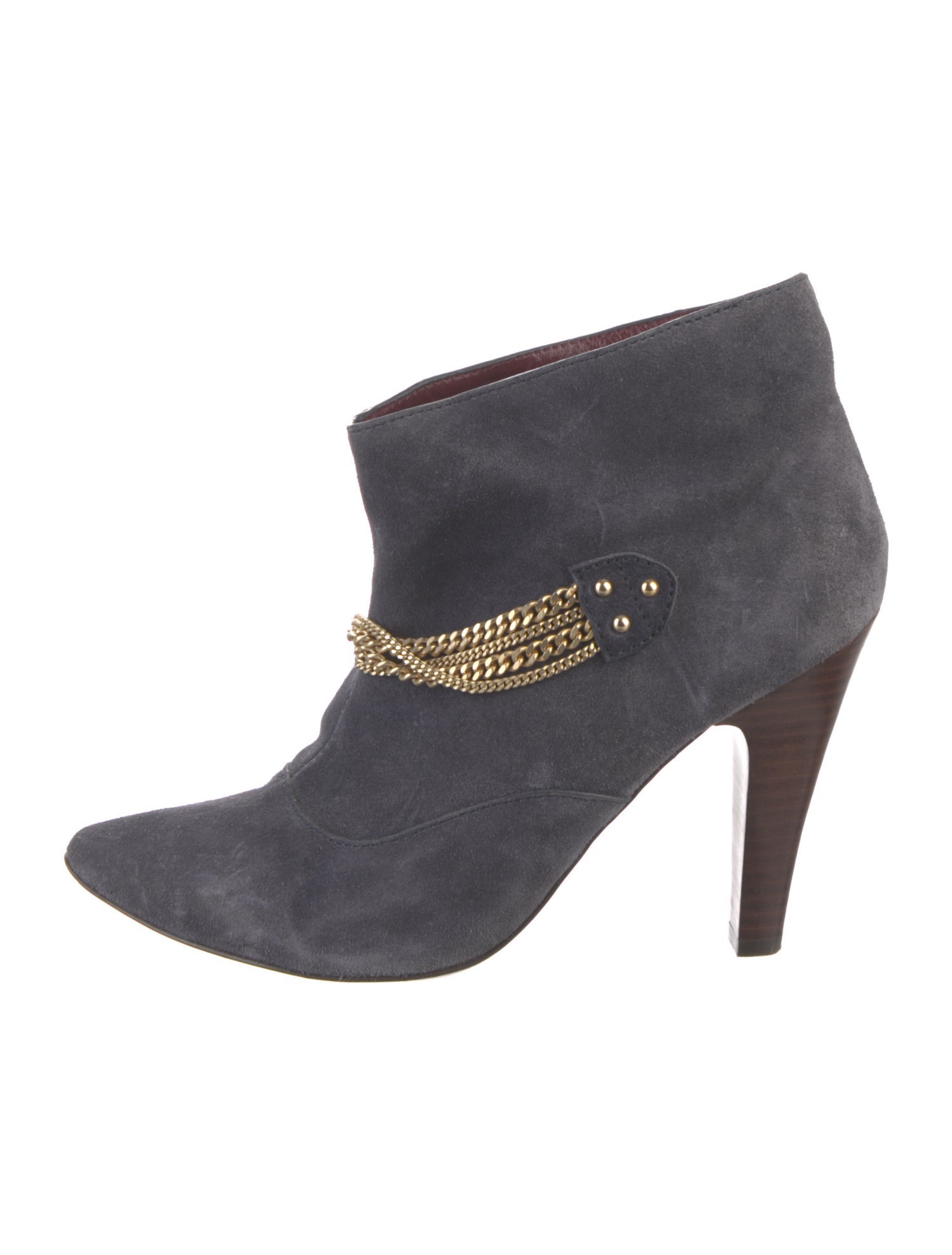 Marc by Marc Jacobs Suede Chain-Link Accents Boots