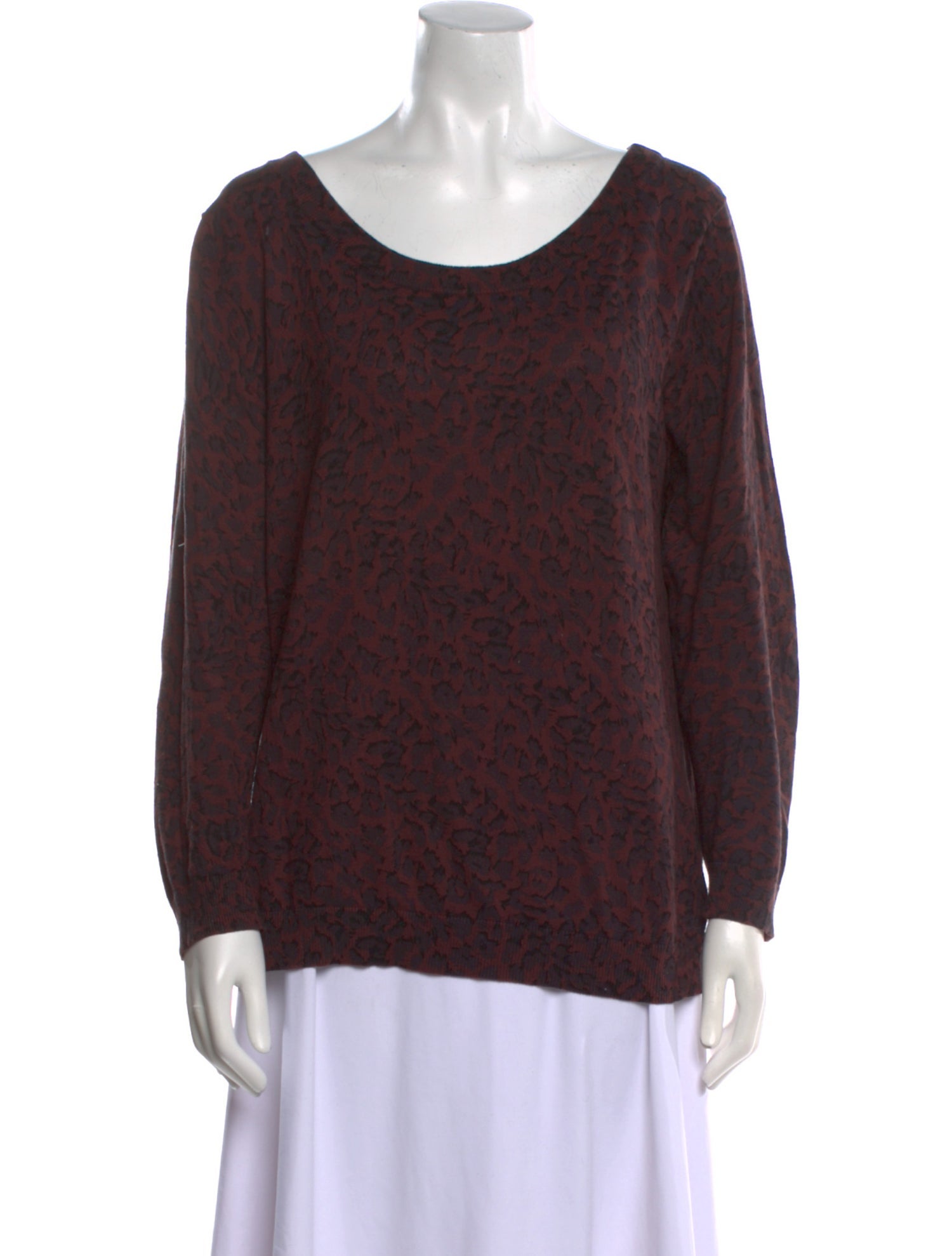 Marc by Marc Jacobs Animal Print Scoop Neck Sweater