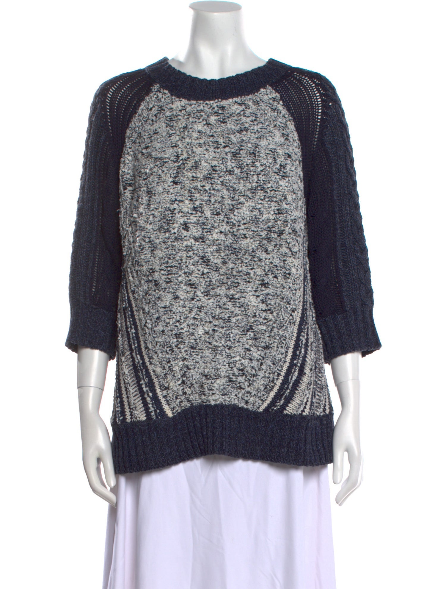 Marc by Marc Jacobs Colorblock Pattern Crew Neck Sweater