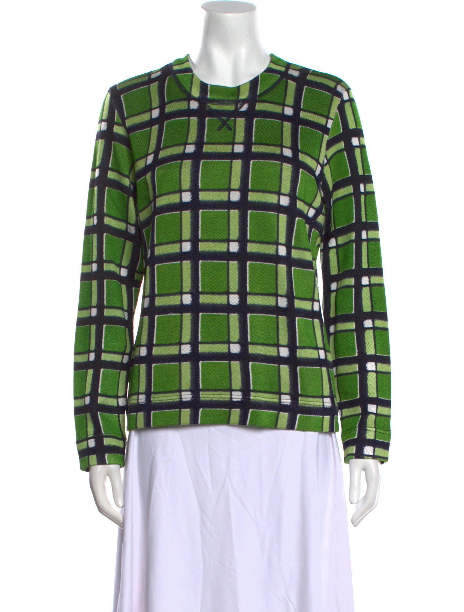 Marc by Marc Jacobs Plaid Print Crew Neck Sweater