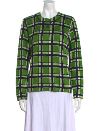 Marc by Marc Jacobs Plaid Print Crew Neck Sweater