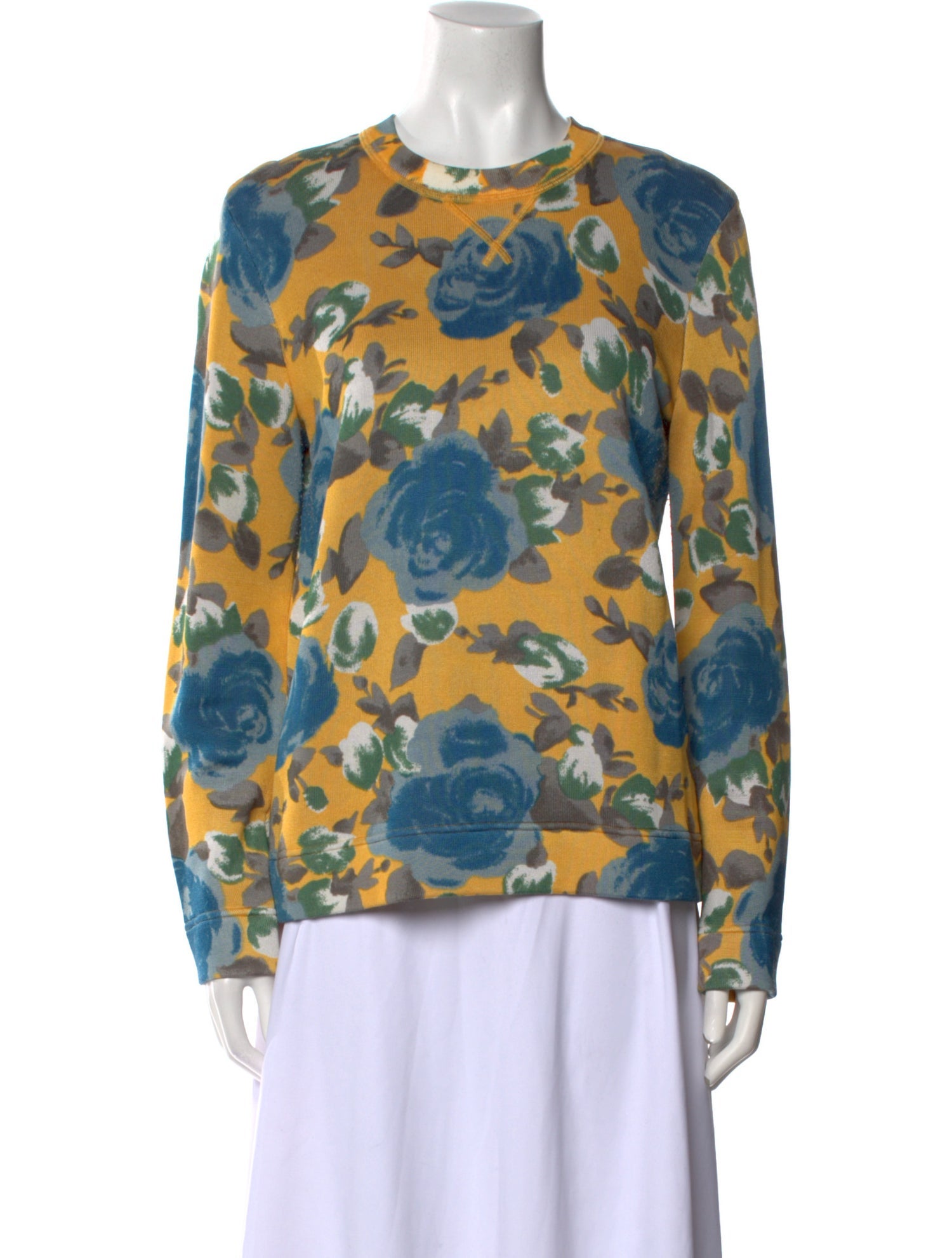 Marc by Marc Jacobs Floral Print Crew Neck Sweater