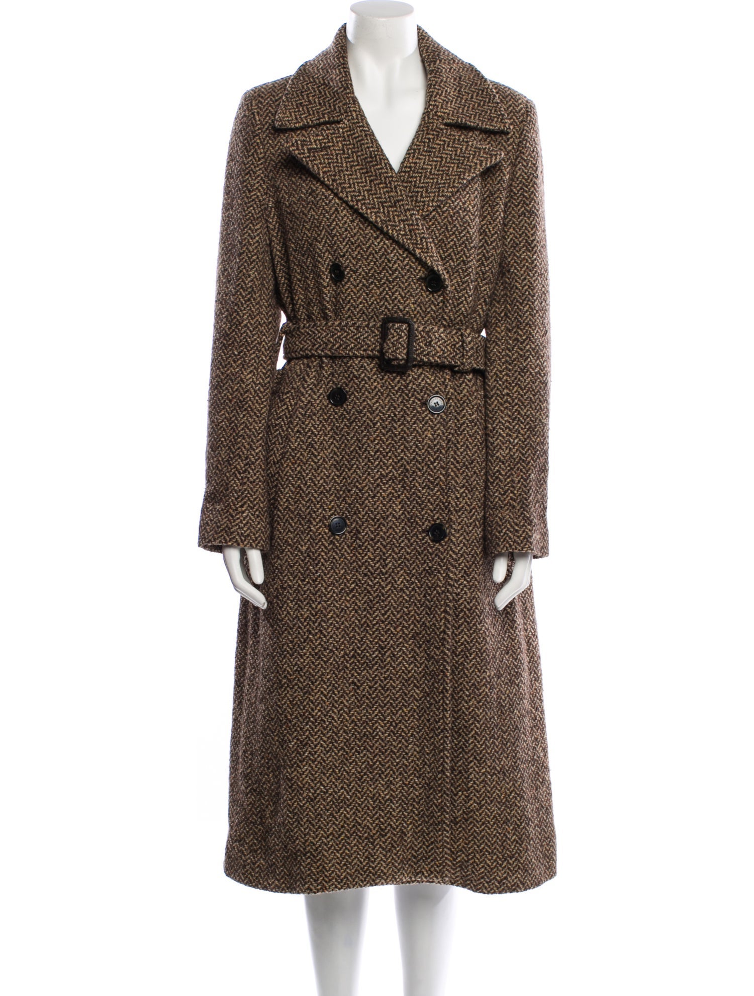 Marc by Marc Jacobs Tweed Pattern Faux Fur Coat