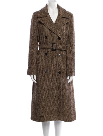 Marc by Marc Jacobs Tweed Pattern Faux Fur Coat