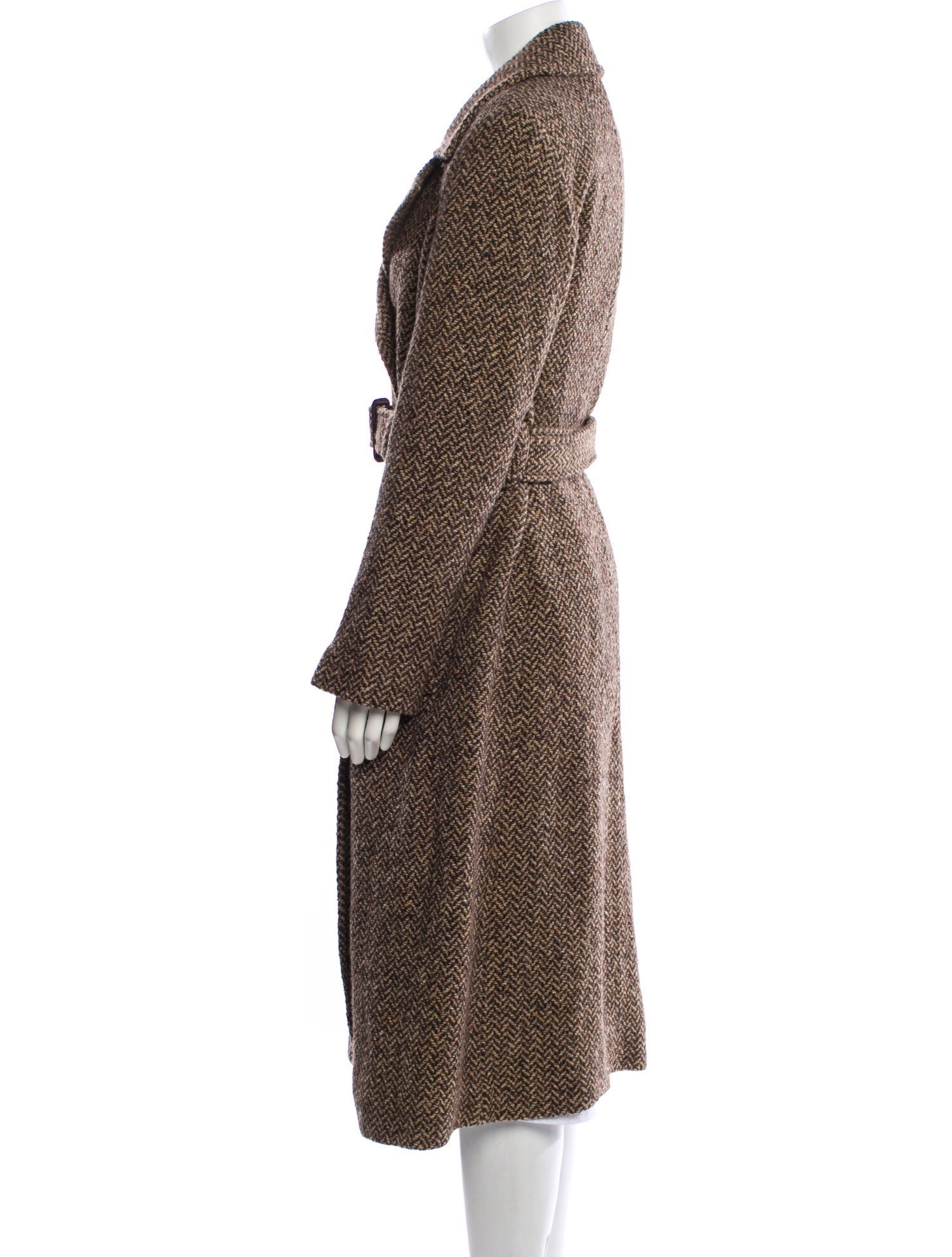 Marc by Marc Jacobs Tweed Pattern Faux Fur Coat